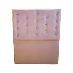 GENERICO - Respaldo 1 Plaza Rosa Pastel Botón Diamante a piso Muebles Rimar