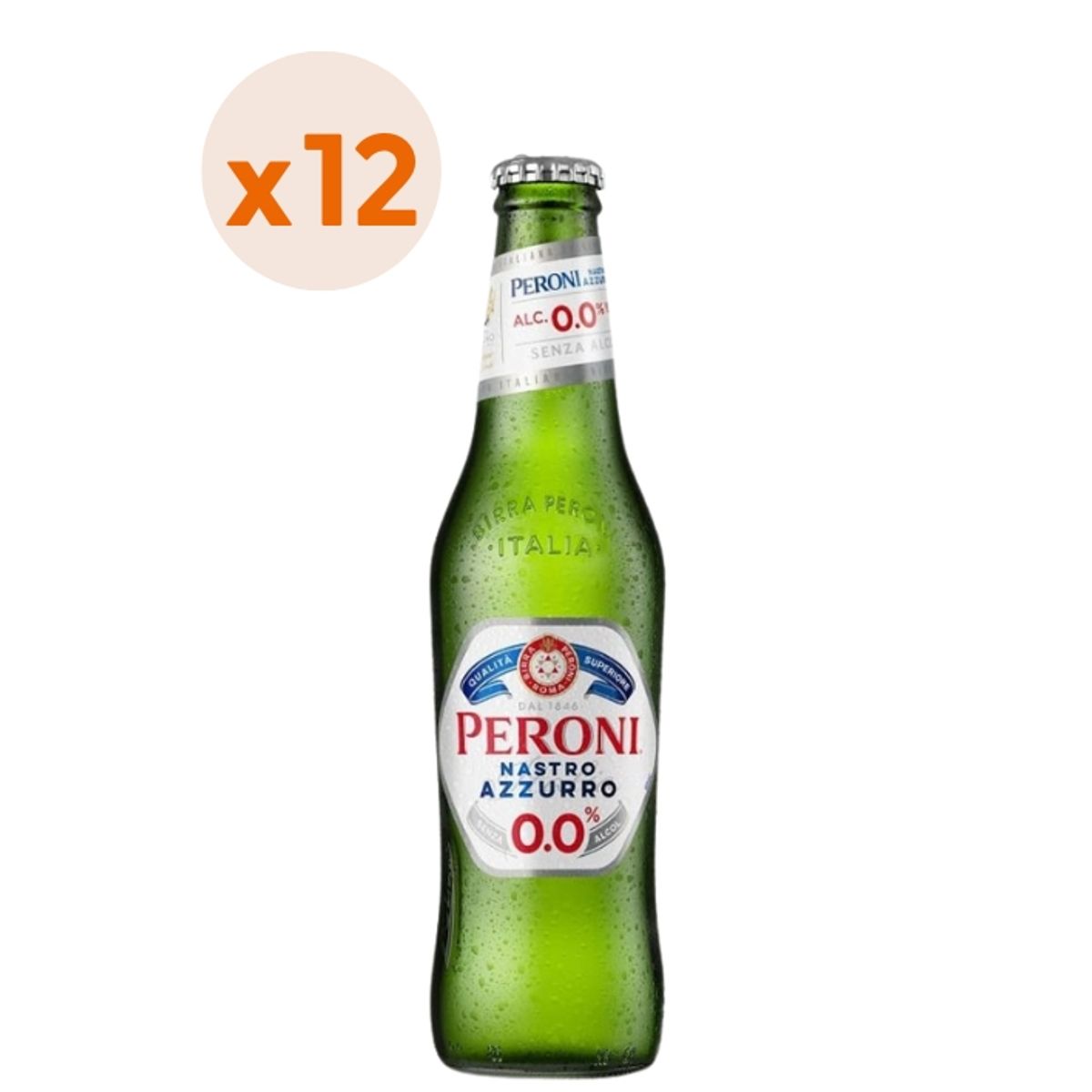PAPERONI - 12X Cerveza Peroni Sin Alcohol Botellín 0° 330Cc