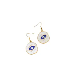 GENERICO - Pendientes largos geométricos con patrón de ojo