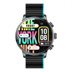 KIESLECT - Smartwatch Kr2 Negro Llamadas y Correa Adicional