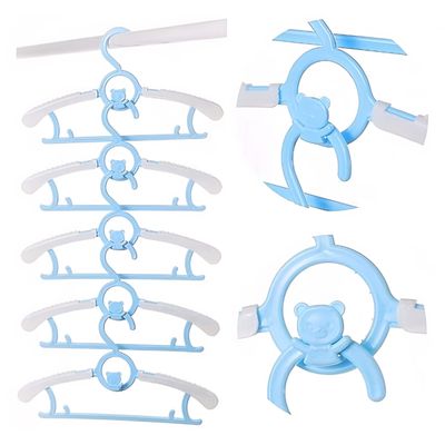 Imagen 2 del producto Pack 10 Ganchos Perchas Largo Adjustable Para Niños Y Bebe Azul