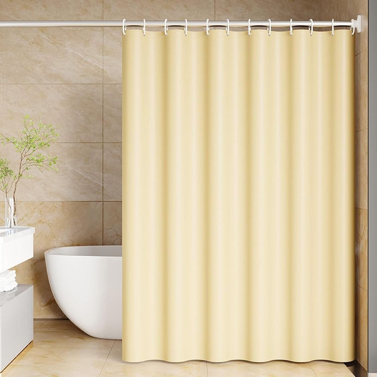 CAP DOR - Forro Cortina De Baño Beige PVC 200 x 190