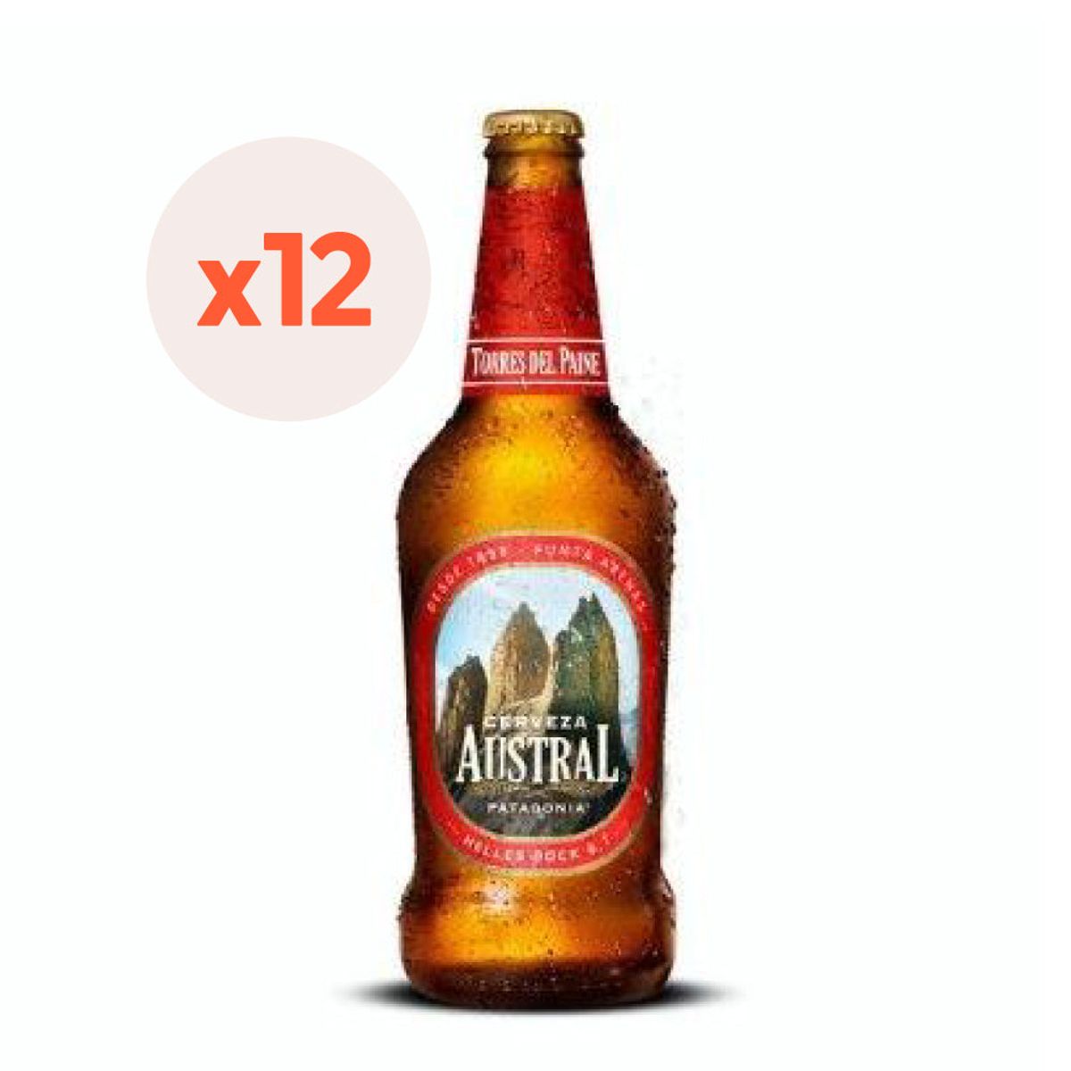 AUSTRAL - 12X Cerveza Austral Torres Del Paine Botellín 6,1° 500Cc