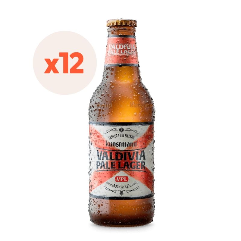 KUNSTMANN - 12X Cerveza Kunstmann Valdivia Pale Lager Botellín 5° 330Cc