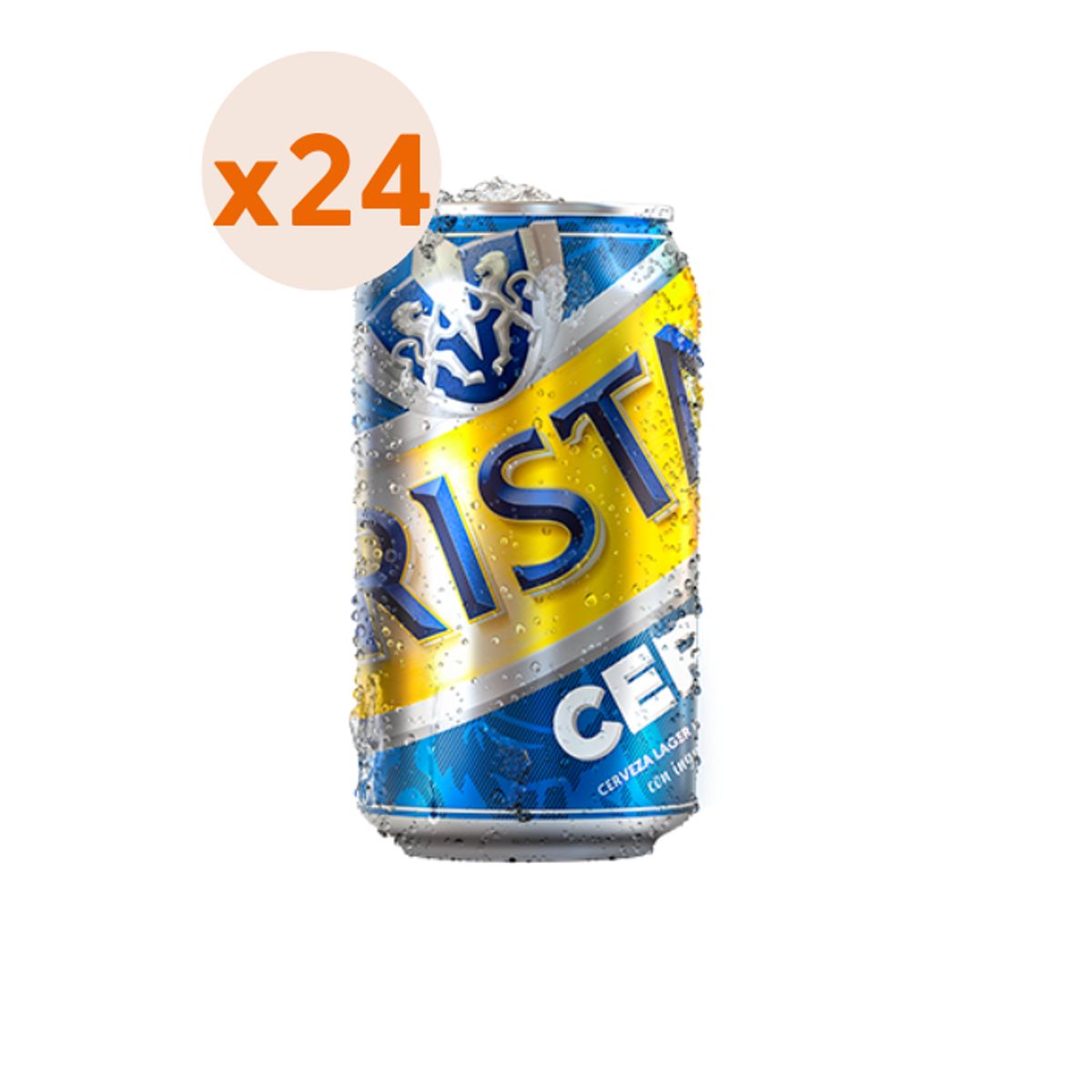 CRISTAL - 24X Cerveza Sin Alcohol Cristal Cero Lata 0° 350Cc