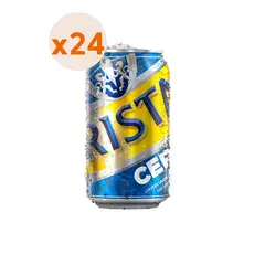 CRISTAL - 24X Cerveza Sin Alcohol Cero Lata 0° 350Cc
