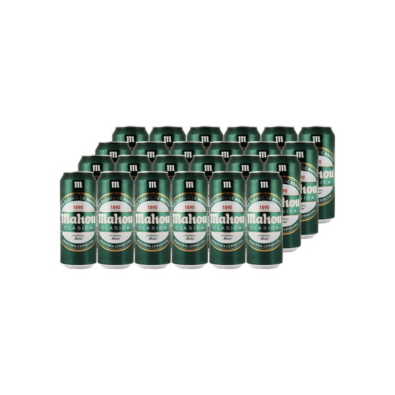 MAHOU - 24X Cerveza Mahou Clásica Lata 4,8° 500Cc