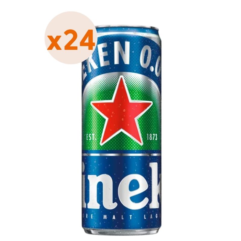 HEINEKEN - 24X Cerveza Heineken Sin Alcohol Lata 0° 470Cc