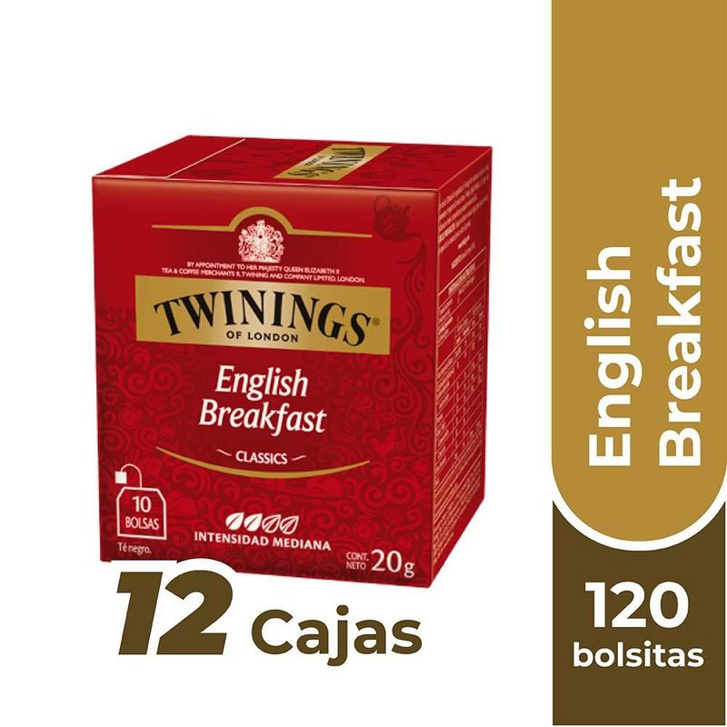 TWININGS - Twinings Té English Breakfast (etiqueta roja) x120 Bolsitas TWININGS