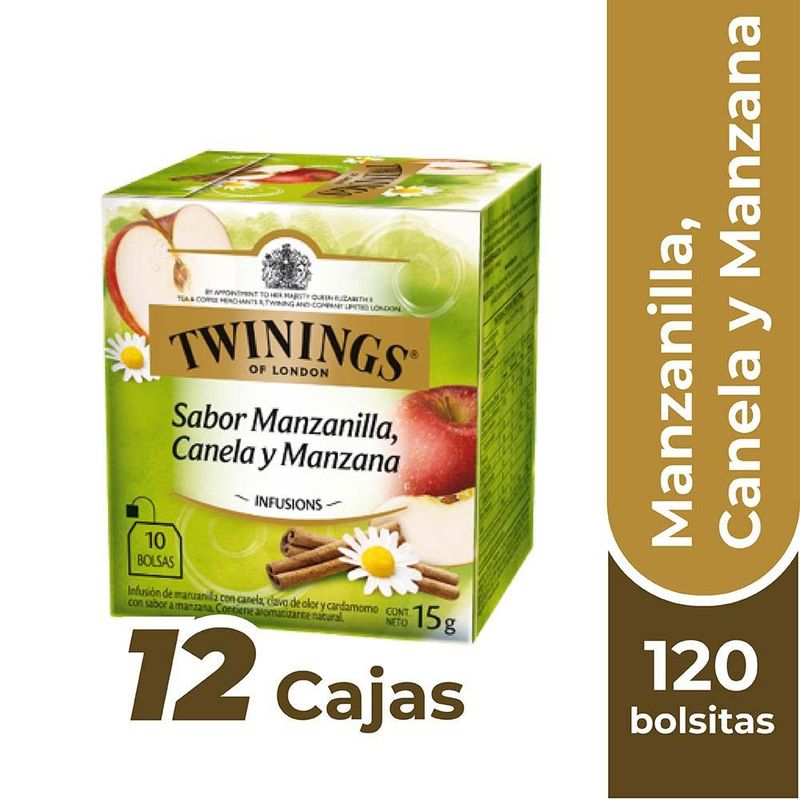 TWININGS - Twinings Té Manzana / Canela / Manzanilla x120 Bolsitas TWININGS