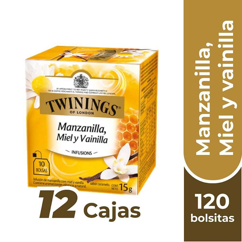 TWININGS - Twinings Té Manzanilla / Miel / Vainilla x120 Bolsitas TWININGS