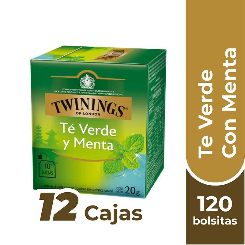 TWININGS - Twinings Té Te Verde Con Menta x120 Bolsitas TWININGS