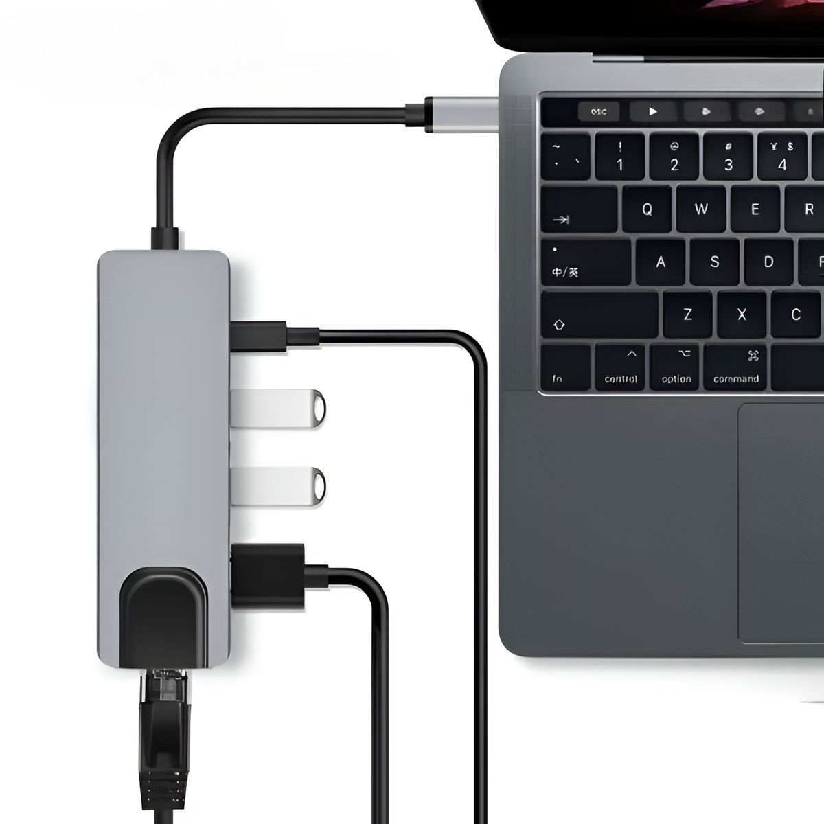 TECMASTER - Docking Station Type-C 100W + HDMI 4K+ Ethernet+ Hub USB 3.0