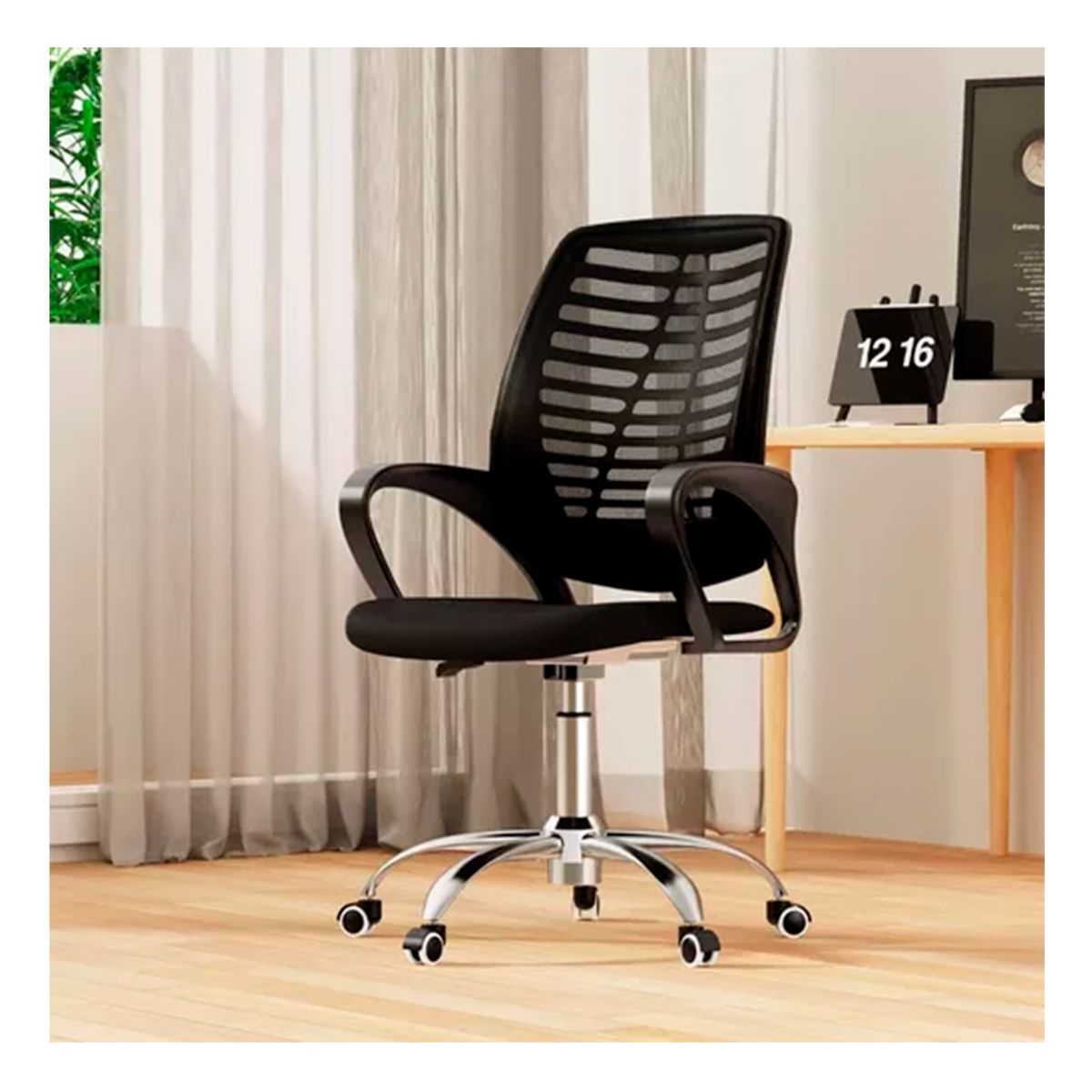 GENERICO - Silla De Escritorio Ergonomica Con Soporte Lumbar