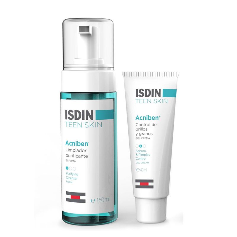 ISDIN - Set Anti Acné Limpiador Purificante y Gel Crema Acniben