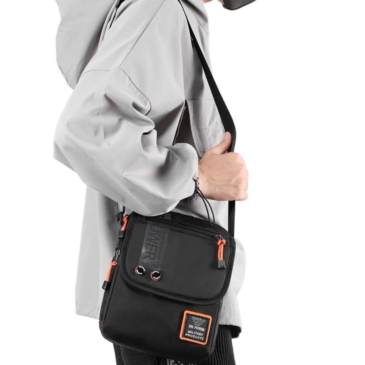 GENERICO - Bandolero bolso cruzado de hombro de nailon para hombre