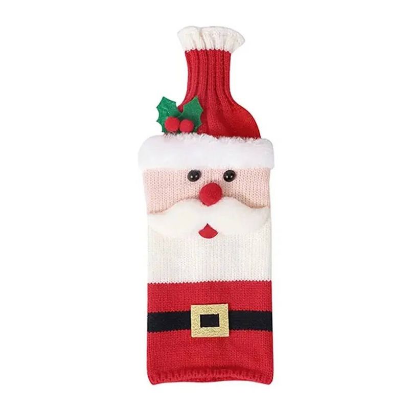 GENERICO - Cubre Botellas Navidad Pascuero Estándar Diseños Decoración