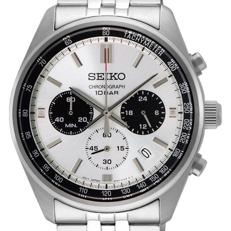 SEIKO - Reloj Seiko Plateado Hombre Chronografo Cuarzo Ssb425p1
