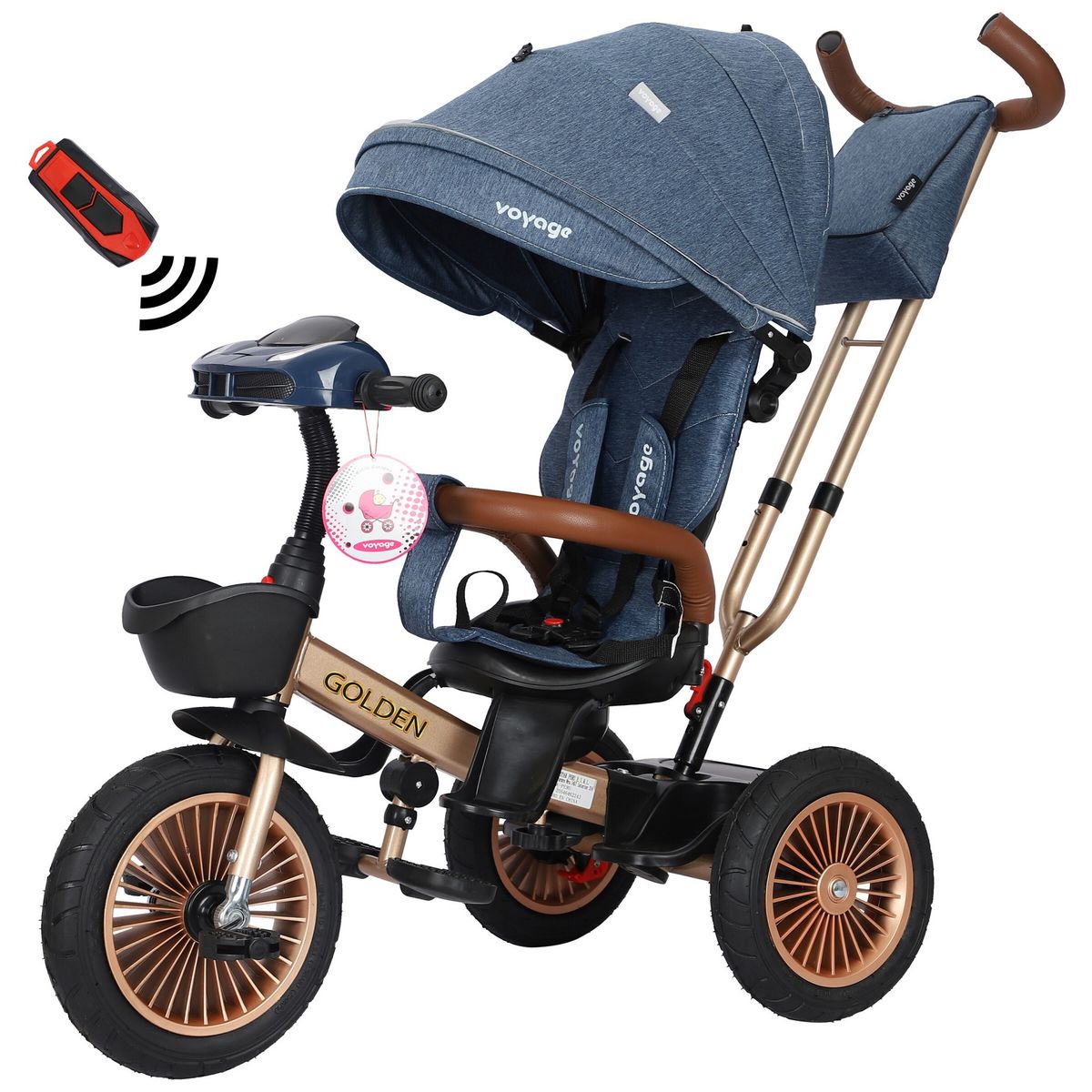 VOYAGE - Triciclo Giratorio Voyage GOLDEN AZUL