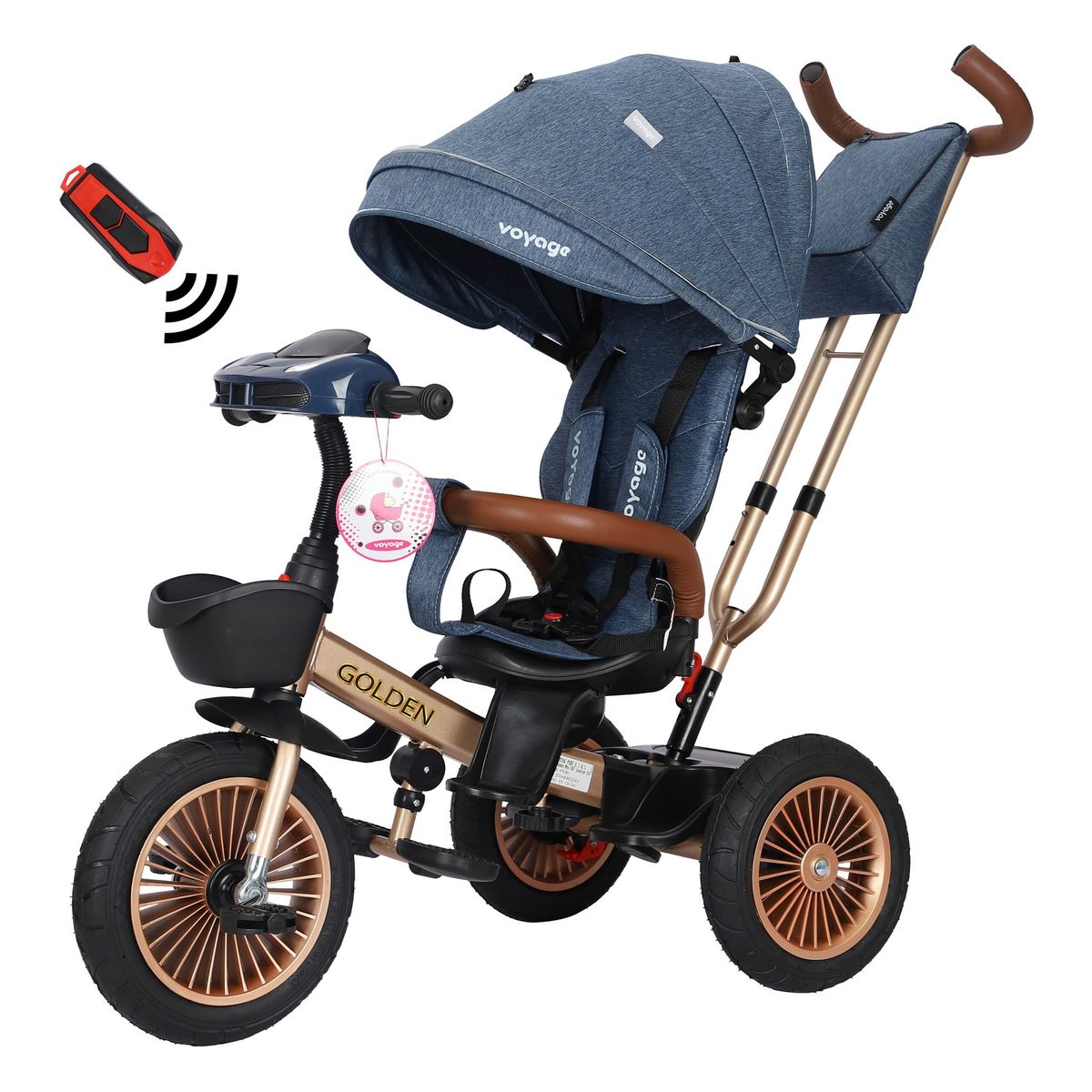 VOYAGE - Triciclo Giratorio Voyage GOLDEN AZUL