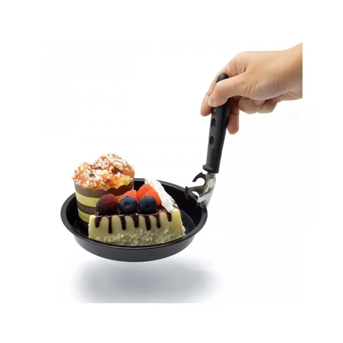 GENERICO - Set 3 Cuchillos Mas Sujetador Ollas Molde Corazón y Caja