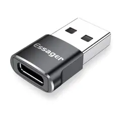 ESSAGER - Adaptador Cable Usb-c Cargador Usb Para iPhone 14 13 12 11 - Negro