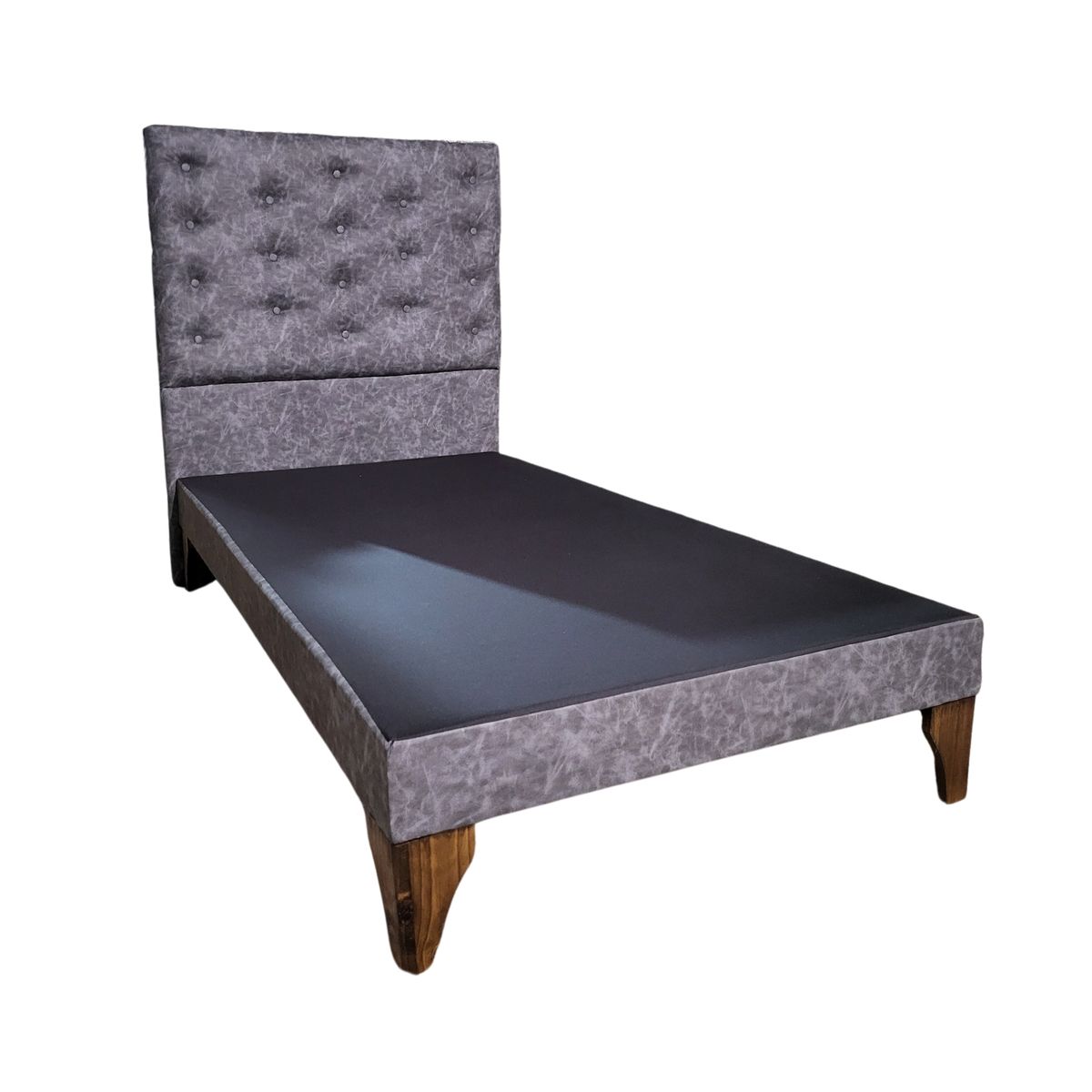 GENERICO - Base Europea 15P Respaldo Gris Eco Cuero a Piso Rimar