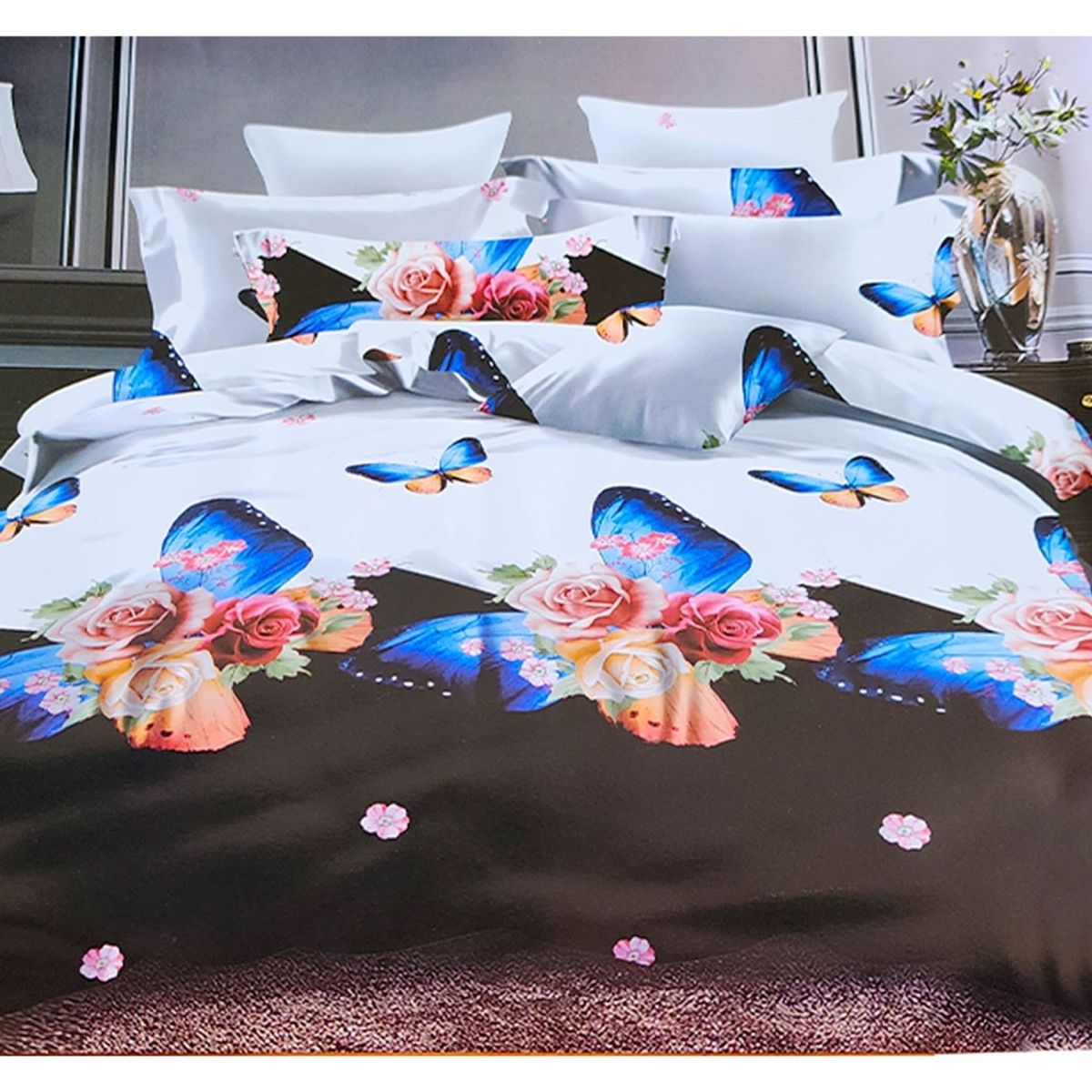 GENERICO - Juego De Sabana Infantil 1.5 Plazas Multiestacion Mariposa