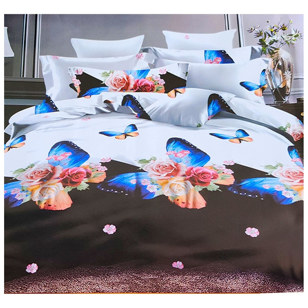 GENERICO - Juego De Sabana Infantil 1.5 Plazas Multiestacion Mariposa