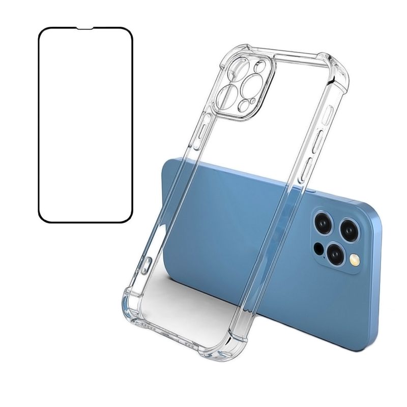 GENERICO - Carcasa Para iPhone 15 Pro Max Y Lamina Vidrio Mica