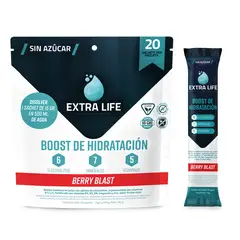 EXTRALUZ - Bebida Hidratante en Polvo 60 Sachet Extra Life Berry