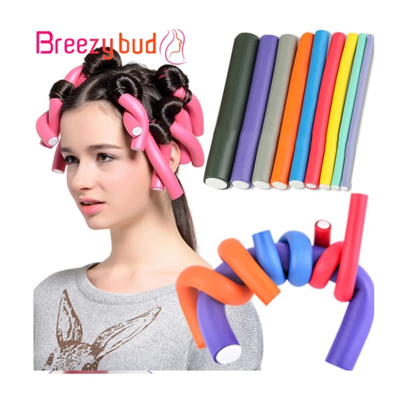 GENERICO - 10 Tubos Roll Flexibles Para Ondulación De Cabello 16mm