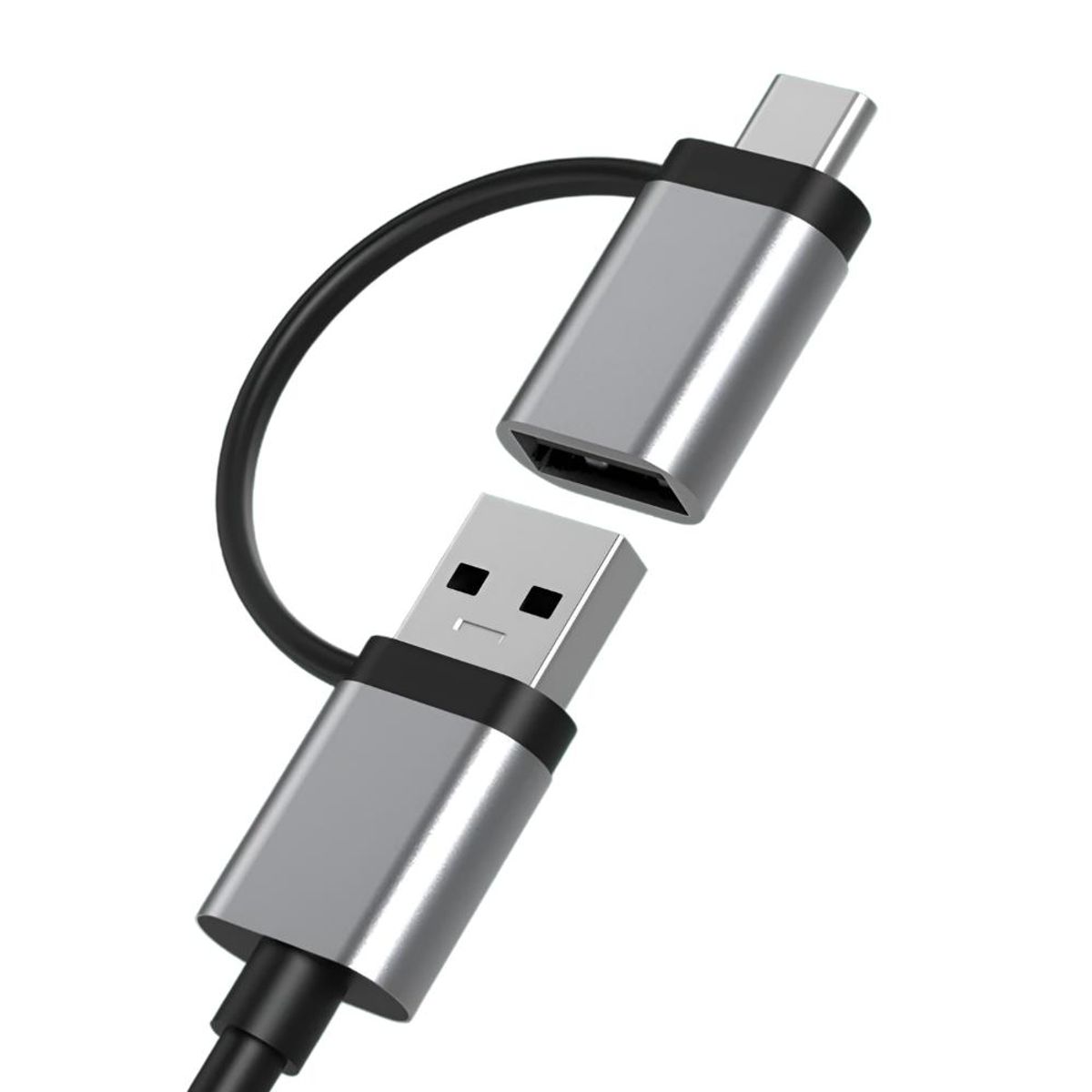 TECMASTER - Hub USB 3.0 + Adaptador Type-C 5 Gbps Tecmaster TM-100543