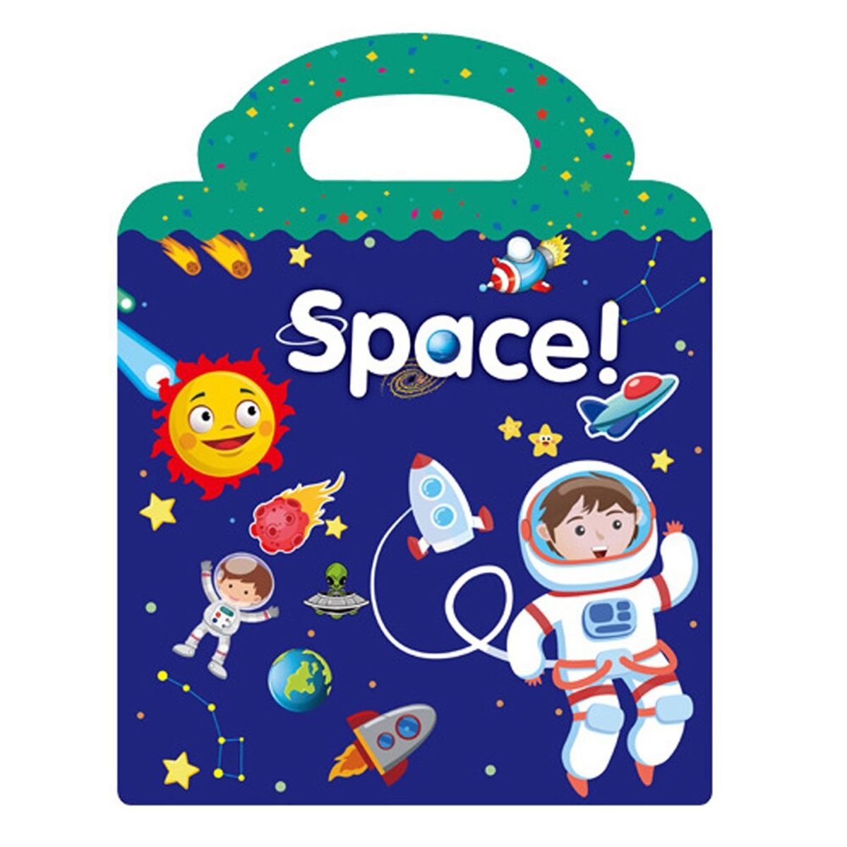 GENERICO - LIBRO DE STICKERS REUTILIZABLES DEL ESPACIO