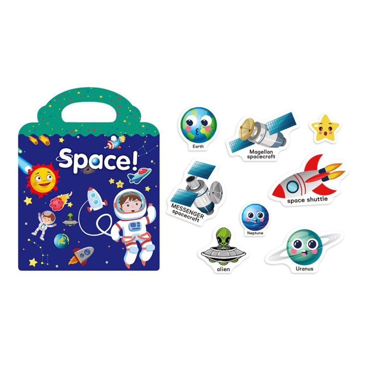 GENERICO - LIBRO DE STICKERS REUTILIZABLES DEL ESPACIO