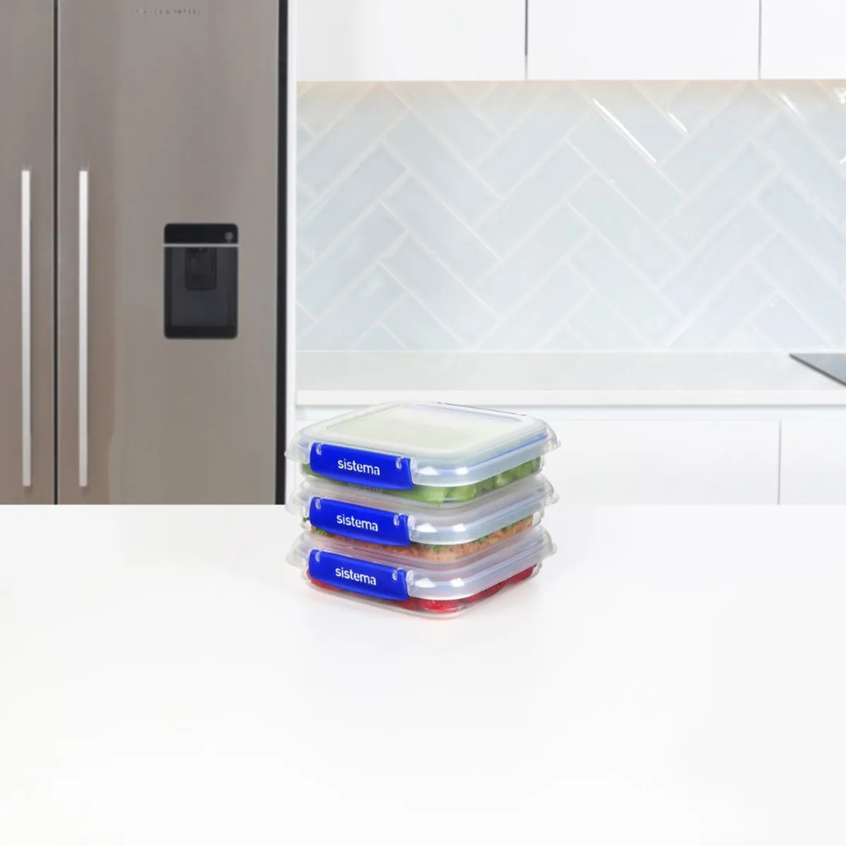 SISTEMA - Set de 3 Contenedores Herméticos - Capacidad 520 ml.- Fabricado en Nueva Zelandia