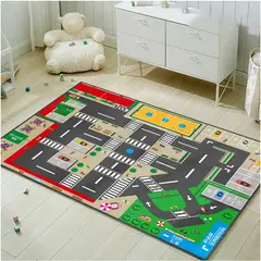 GENERICO - ALFOMBRA INFANTIL SENSORIAL PISTA DE AUTOS