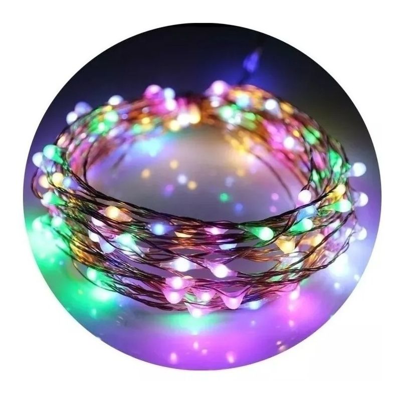 GENERICO - Guirnalda 100 Led Alambre Hada Boda 10mts Multicolor