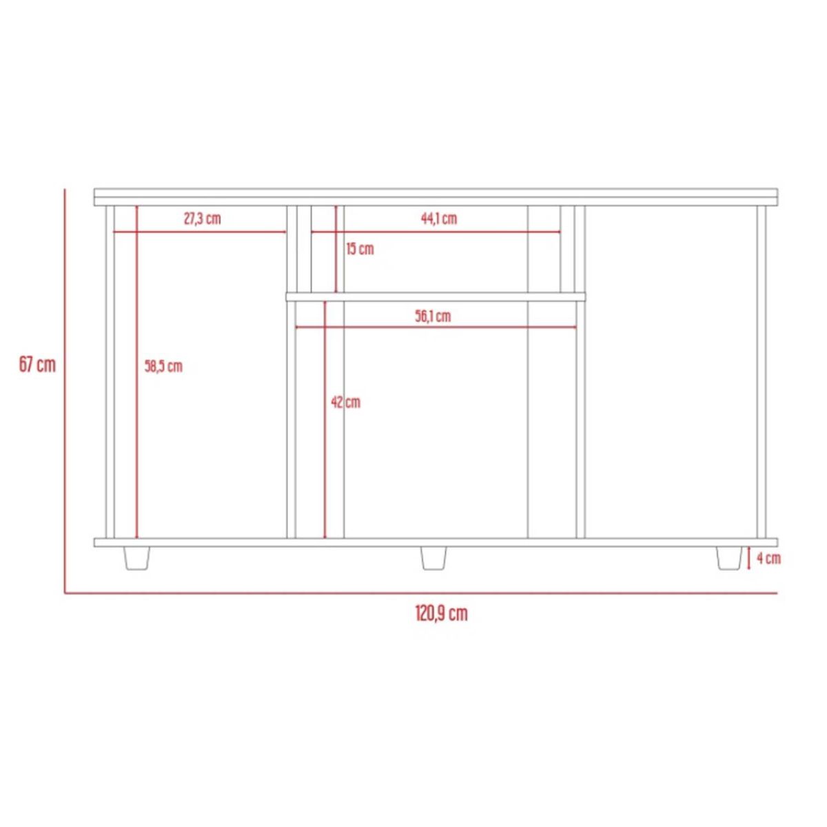 NOVAHUS - Mesa Rack TV Lannes Negra