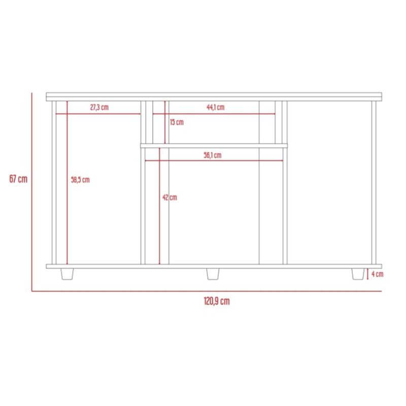 NOVAHUS - Mesa Rack TV Lannes Negra