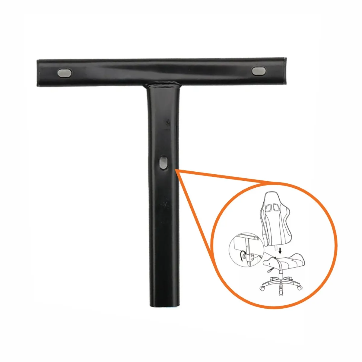 GENERICO - Repuesto soporte de respaldo en T para silla oficina y gamer