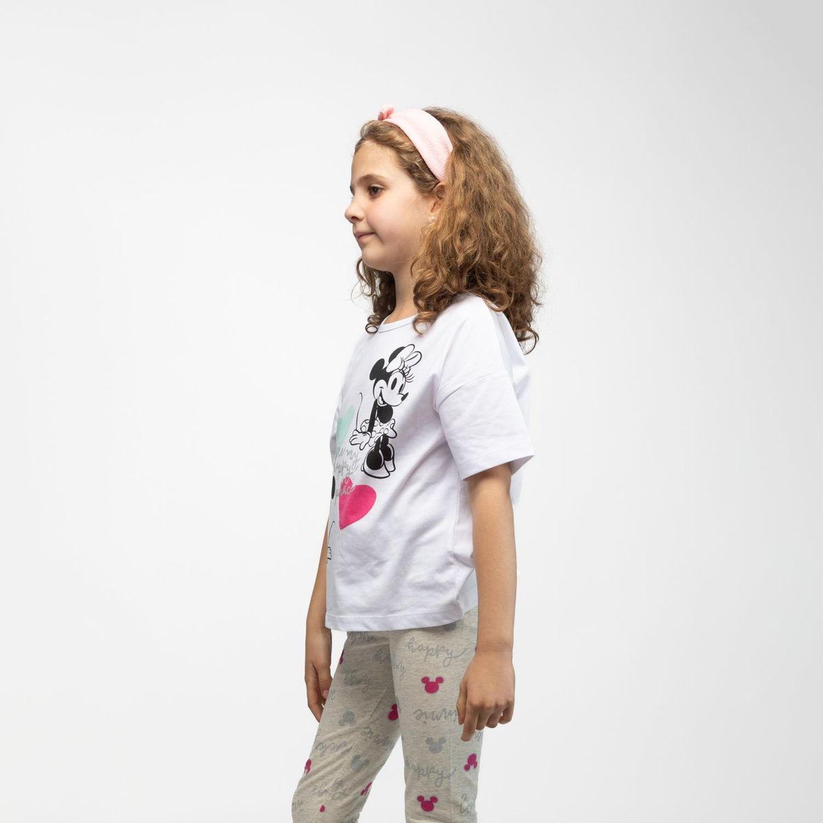 DISNEY - Conjunto Niña Corazones Minnie Blanco Disney