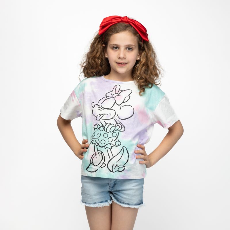 DISNEY - Polera Niña Silueta Minnie Morado Disney