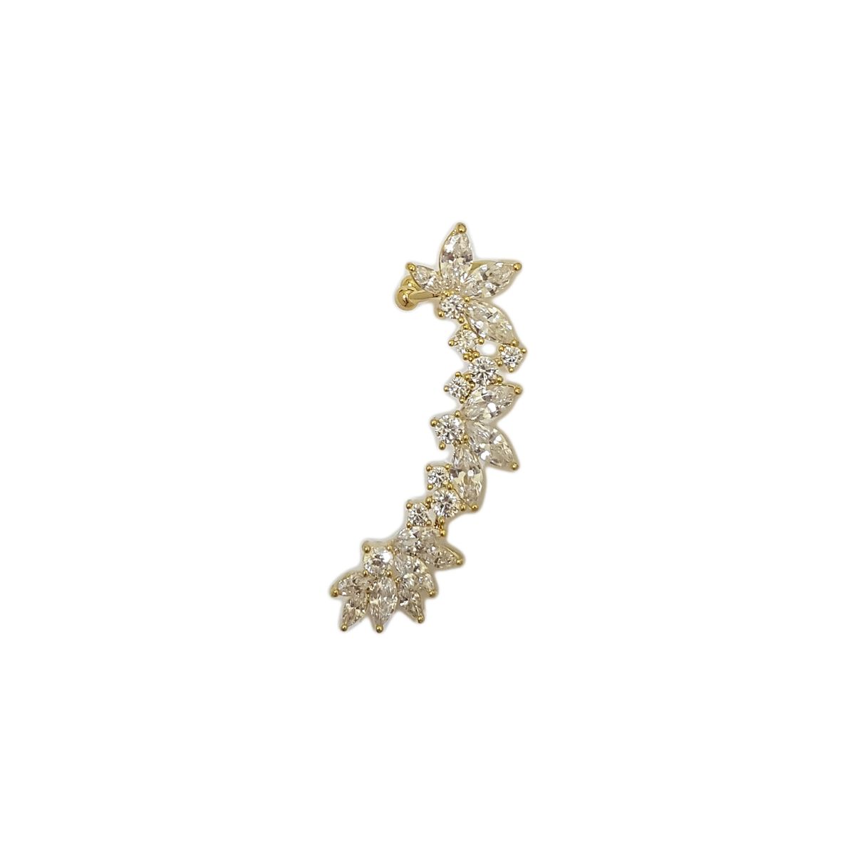 GENERICO - Aro Trepador A Presión Earcuff Destello  Flor