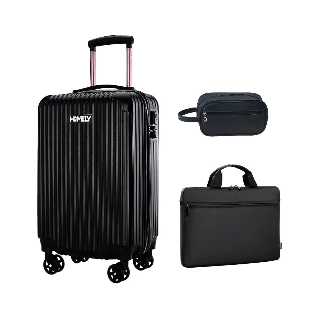 HOMELY - Maleta Cabina Homely 10kg +  Bolso Notebook + Necesser Set