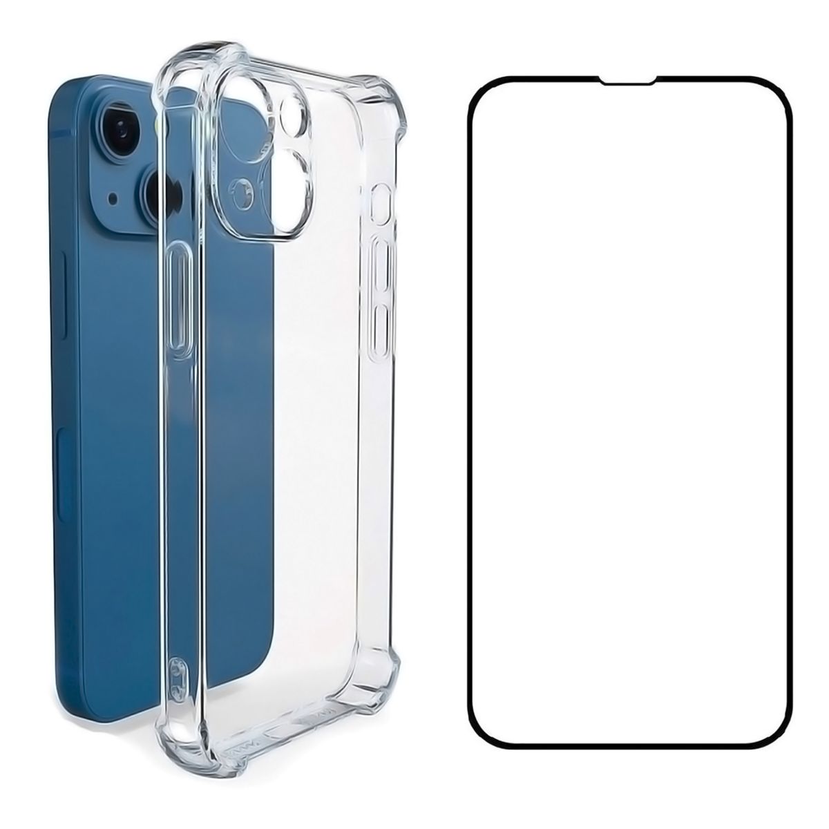 GENERICO - Carcasa Para iPhone 15 Y Lamina Vidrio Mica Completa