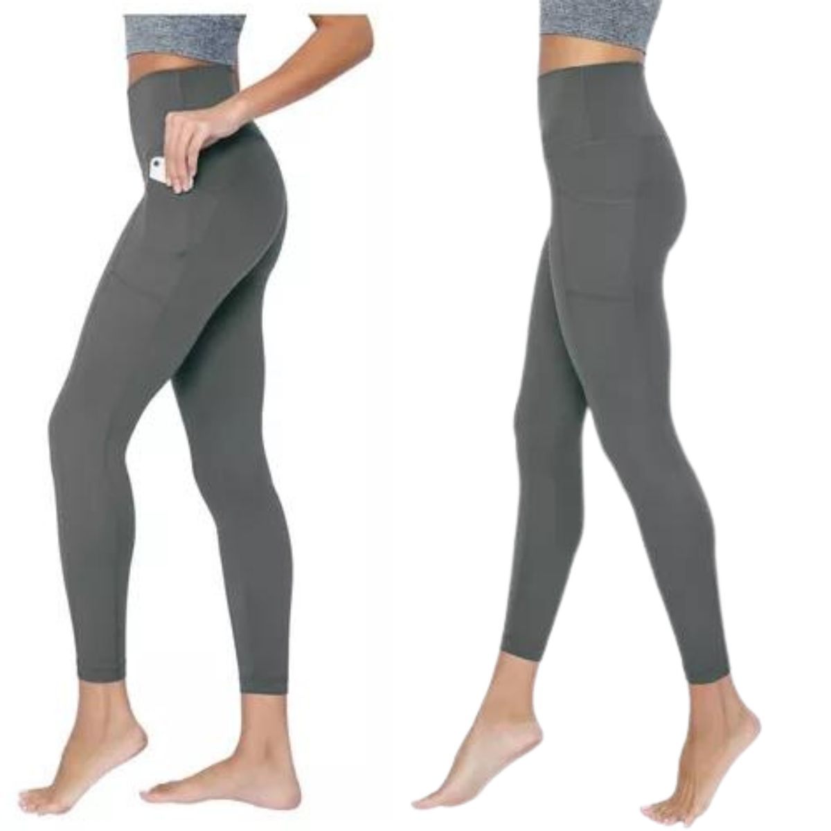 LOOK SHOP - Calza Lycra Dupont Mujer Tiro Alto Deportivo Casual 556