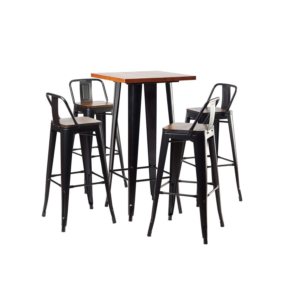 BOKAN - Juego de Bar Tolix Paris Negro