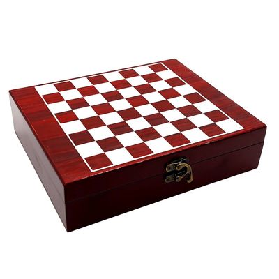 Imagen 2 del producto Ajedrez Set Con Petaca Shot Tablero Madera