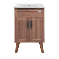 DOMSA - Kit Mueble Vanitorio Elegance Nogal 50x40x80cm